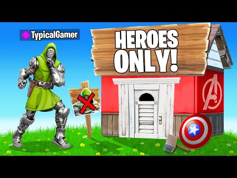Playing as a VILLAIN in a SUPERHERO ONLY Tournament! (Fortnite)